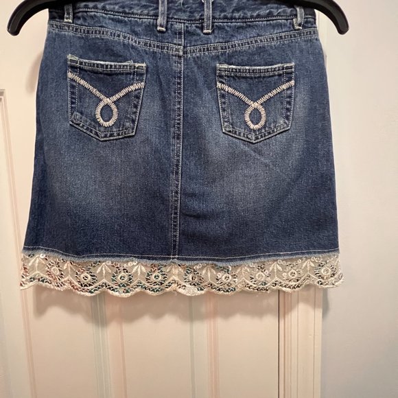 J.Khaki size 14 denim embellished skirt - Picture 2 of 4